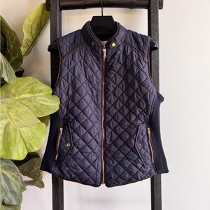 Quilted Navy Vest